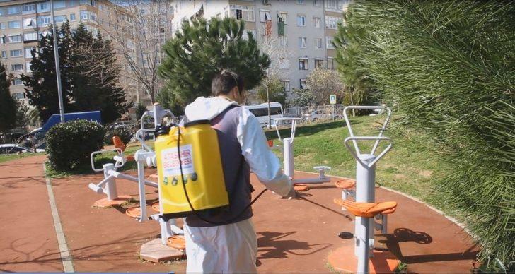 Ataşehir Belediyesi okulları, ibadethaneleri ve parkları mikrop ve virüslere karşı ilaçlıyor G5
