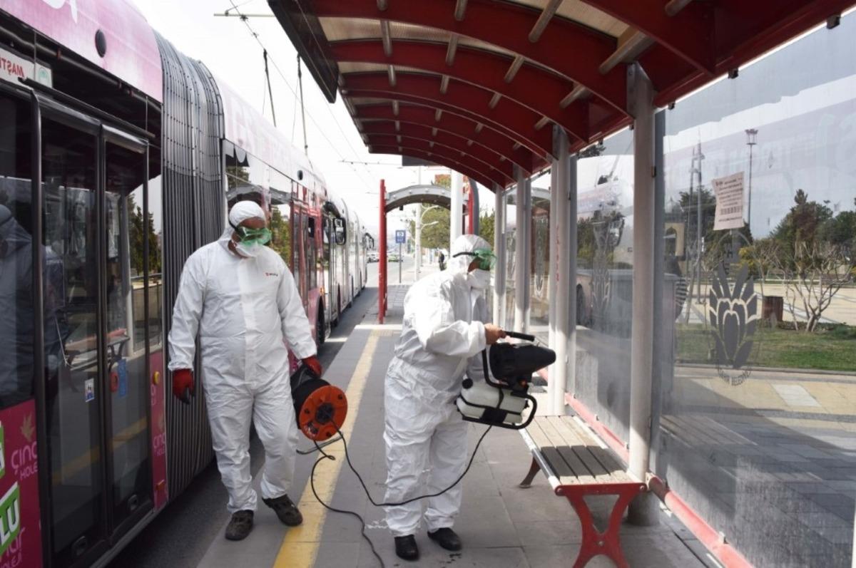Malatya&rsquo;da toplu taşıma ara&ccedil;ları her g&uuml;n dezenfekte ediliyor