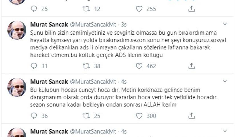 Murat Sancak: &ldquo;S&uuml;per Lig&rsquo;e &ccedil;ıkamazsak kongre yaparız&rdquo;