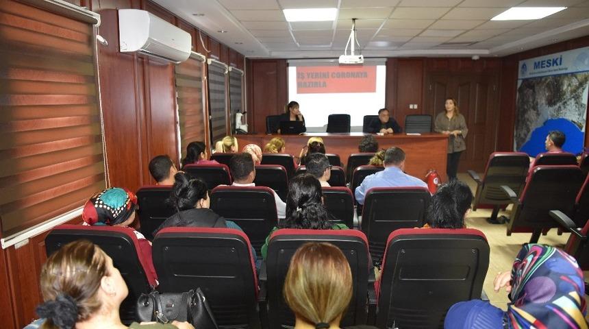 MESKİ &ccedil;alışanları koronavir&uuml;s hakkında bilgilendirildi