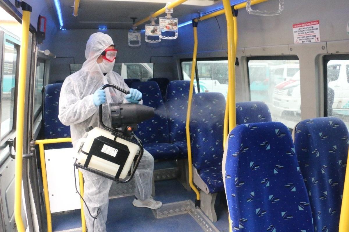 Konya&rsquo;da 530 minib&uuml;s dezenfekte edildi