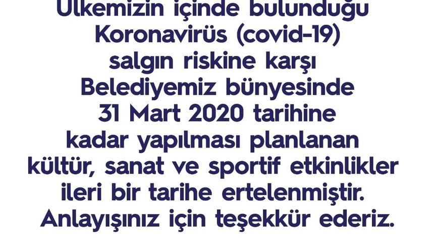 L&uuml;leburgaz&rsquo;da etkinliklere korona vir&uuml;s ertelemesi