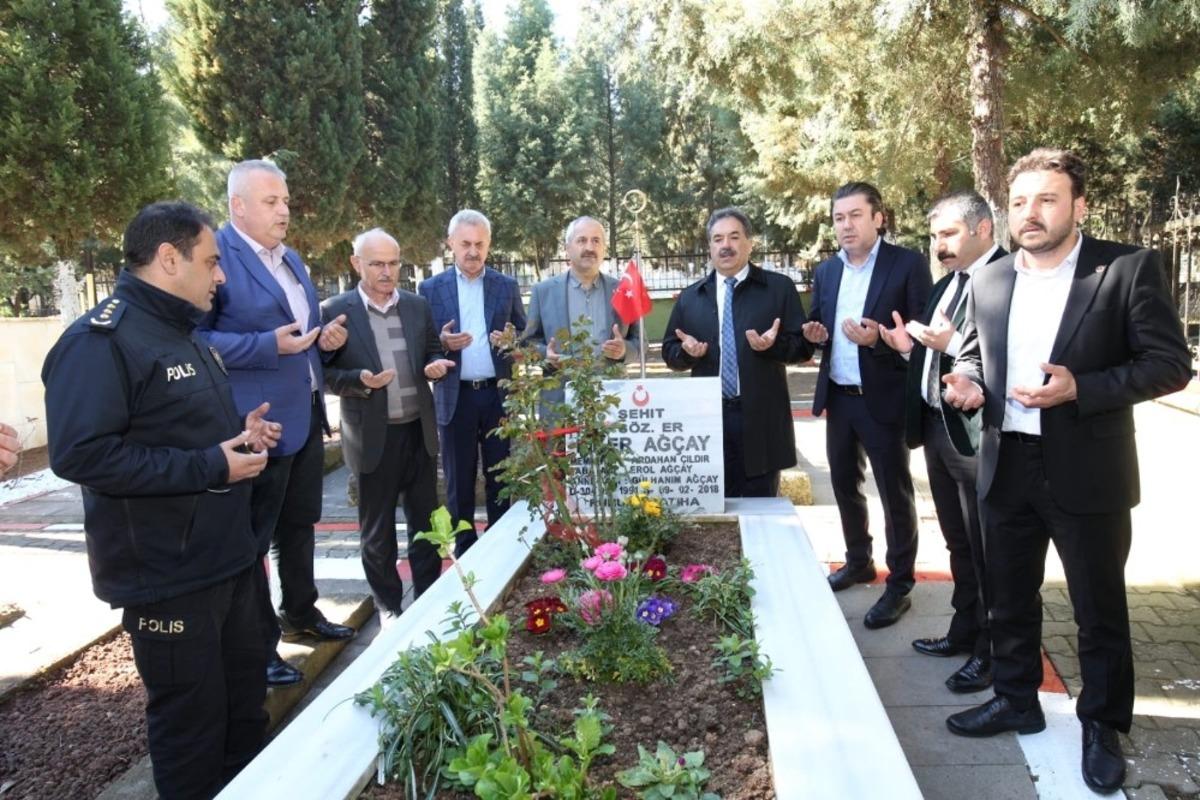 Başkan B&uuml;y&uuml;kg&ouml;z&rsquo;den şehitlik ziyareti