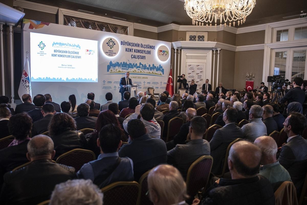 Ankara'da "B&uuml;y&uuml;kşehir &Ouml;l&ccedil;eğinde Kent Konseyleri &Ccedil;alıştayı" d&uuml;zenlendi