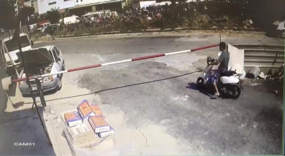 Motosiklet s&uuml;r&uuml;c&uuml;s&uuml;n&uuml;n talihsiz anı