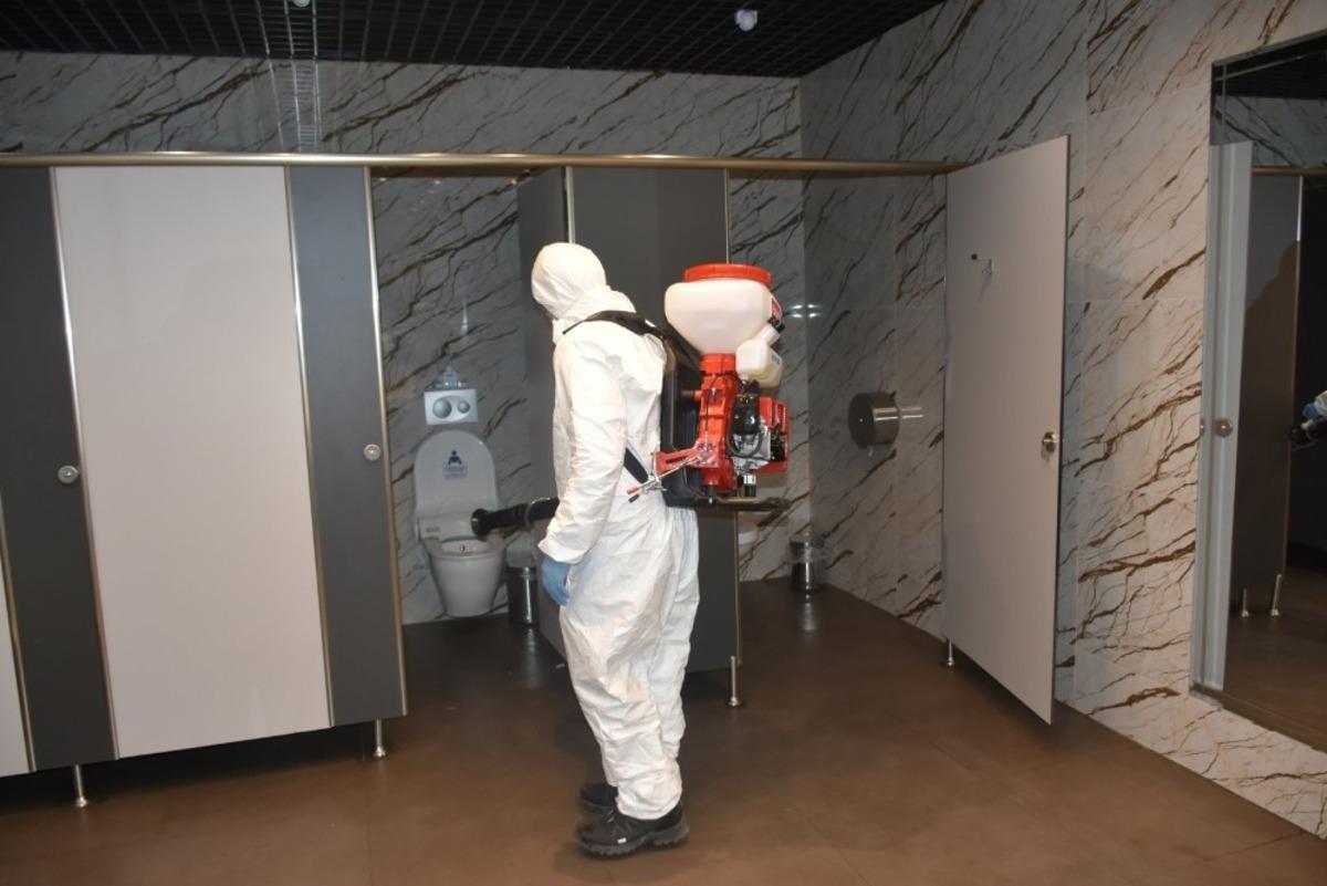 Antikkapı&rsquo;ya bağlı iş yerlerine dezenfeksiyon işlemi