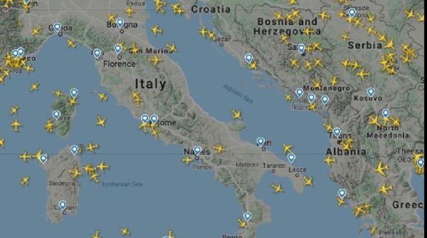 Koronavir&uuml;s İtalya'da u&ccedil;uş trafiğini de etkiledi