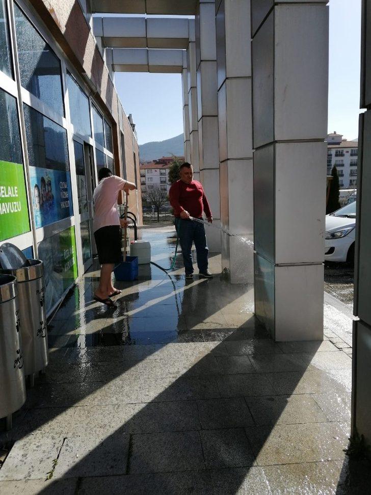 Kızılcahamam’da termal tesis dezenfekte edildi G1