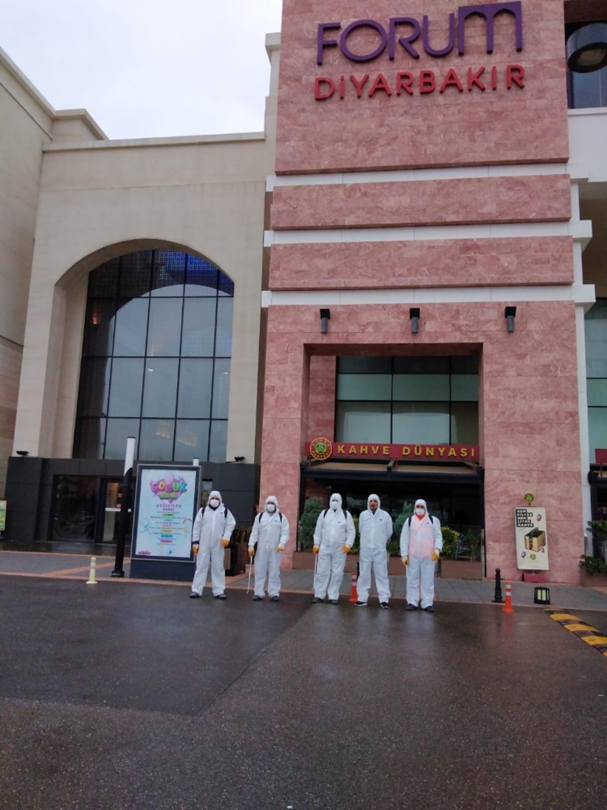 Forum Diyarbakır AVM&rsquo;de dezenfekte &ccedil;alışması