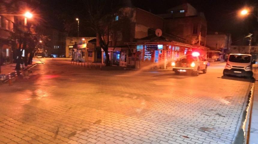 Manyas’ta koronavirüs için dezenfekte