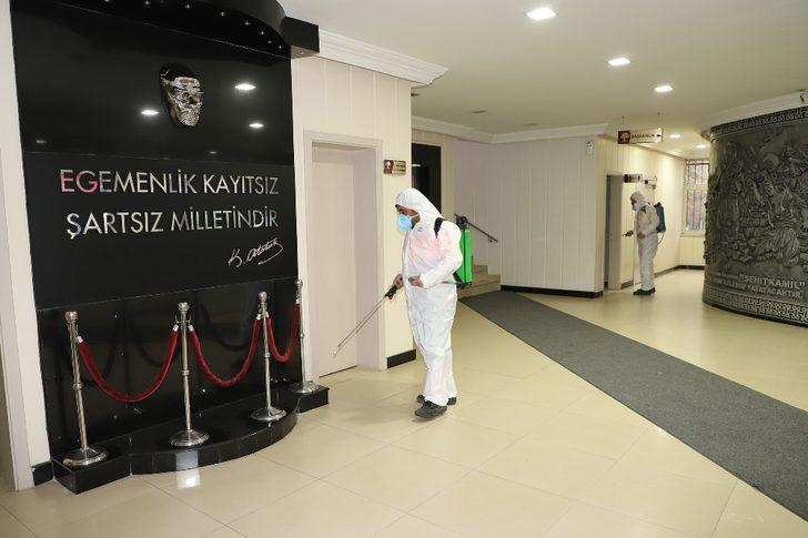 Belediye binası dezenfekte edildi G4