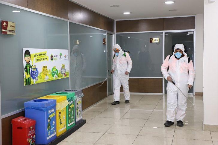 Belediye binası dezenfekte edildi G5