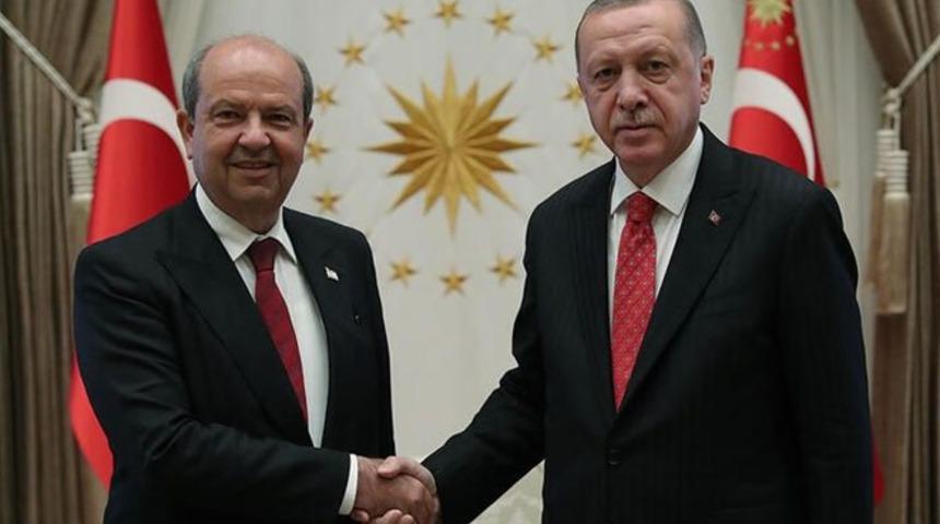 Cumhurbaşkanı Erdoğan, KKTC Başbakanı Tatar ile g&ouml;r&uuml;şt&uuml;