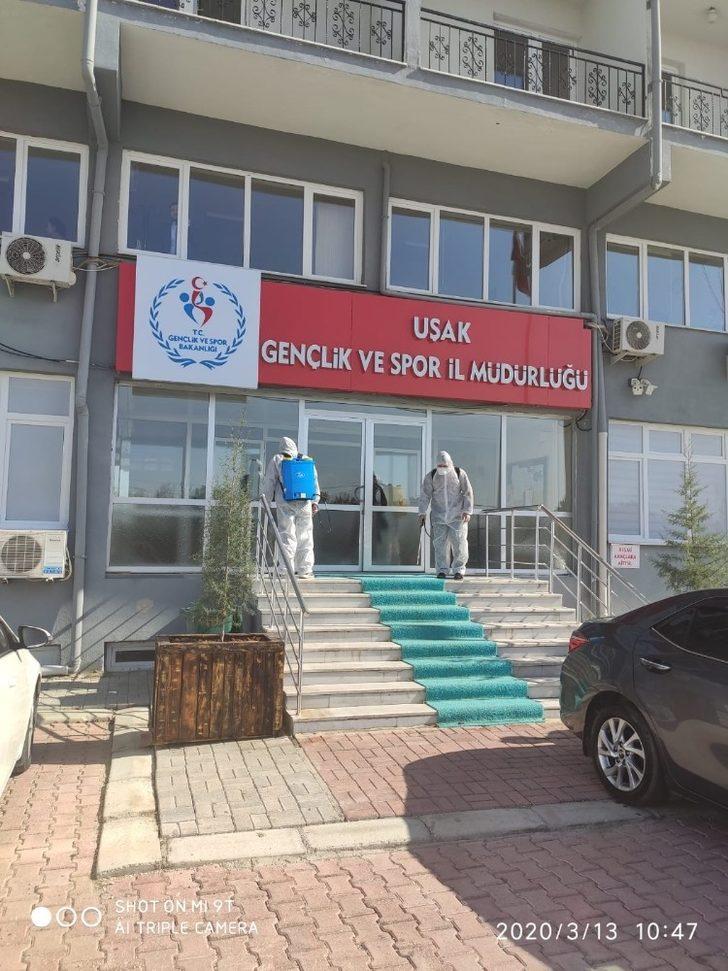 Uşak’taki KYK yurtları korona virüse karşı dezenfekte edildi G5