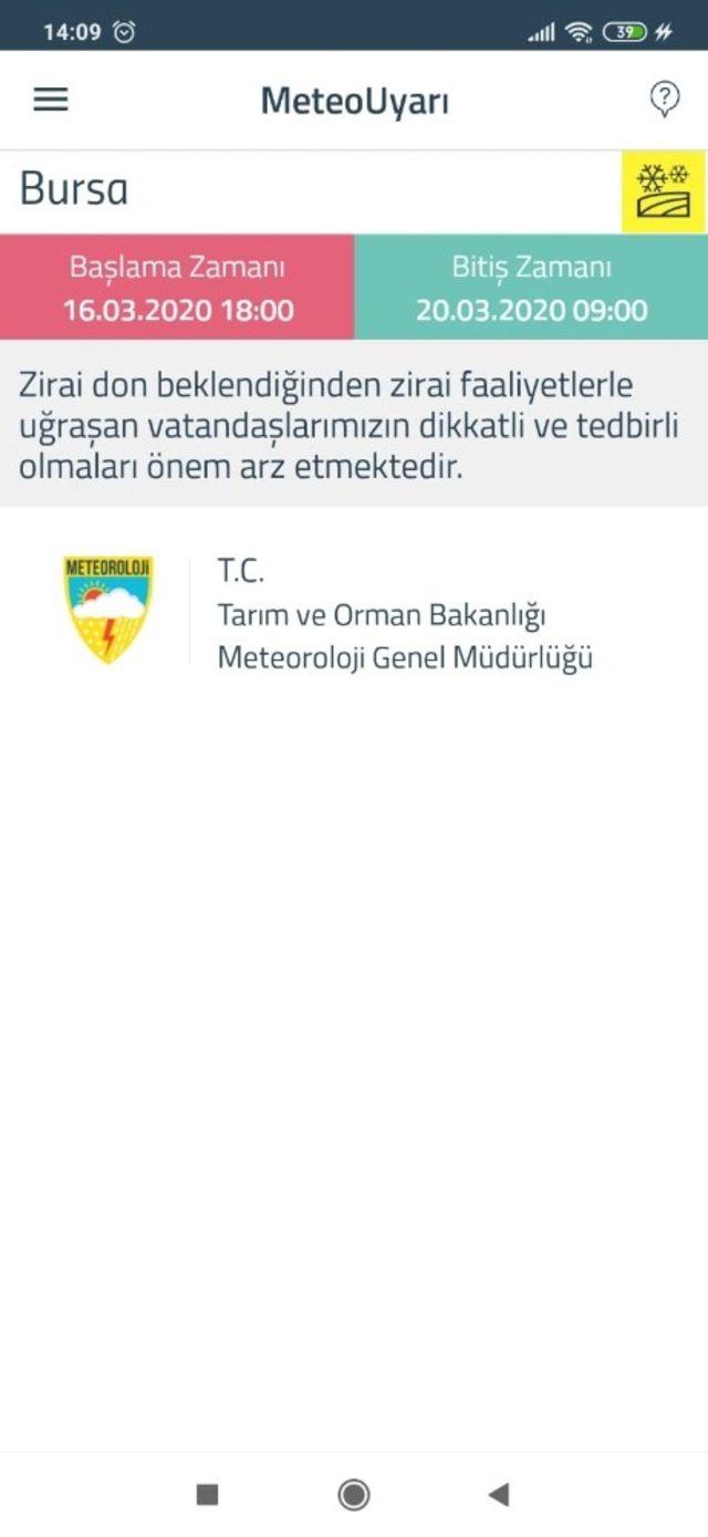 Meteroloji Genel Müdürlüğü uyardı