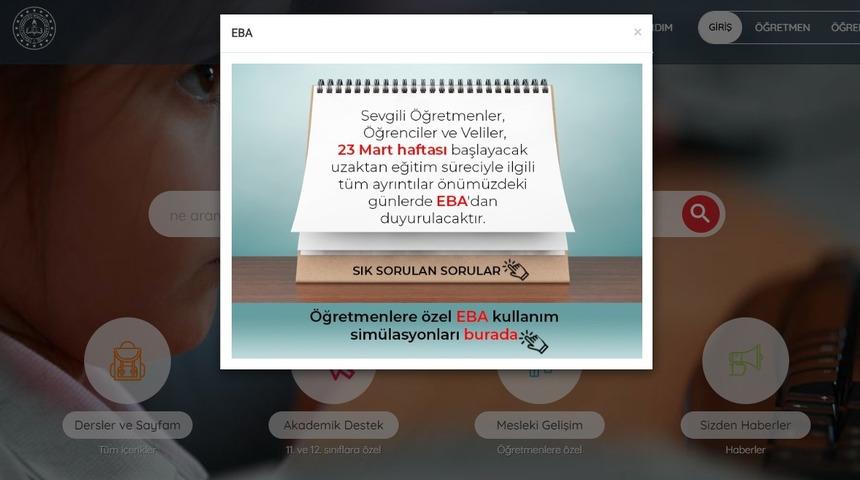 EBA kaydı nasıl yapılır? 23 Mart uzaktan eğitim için EBA kayıt rehberi 