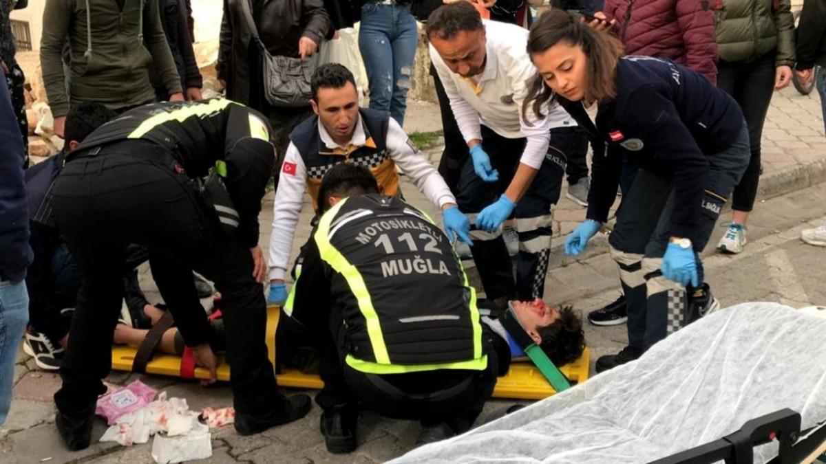 Fethiye&rsquo;de trafik kazası; 2 yaralı
