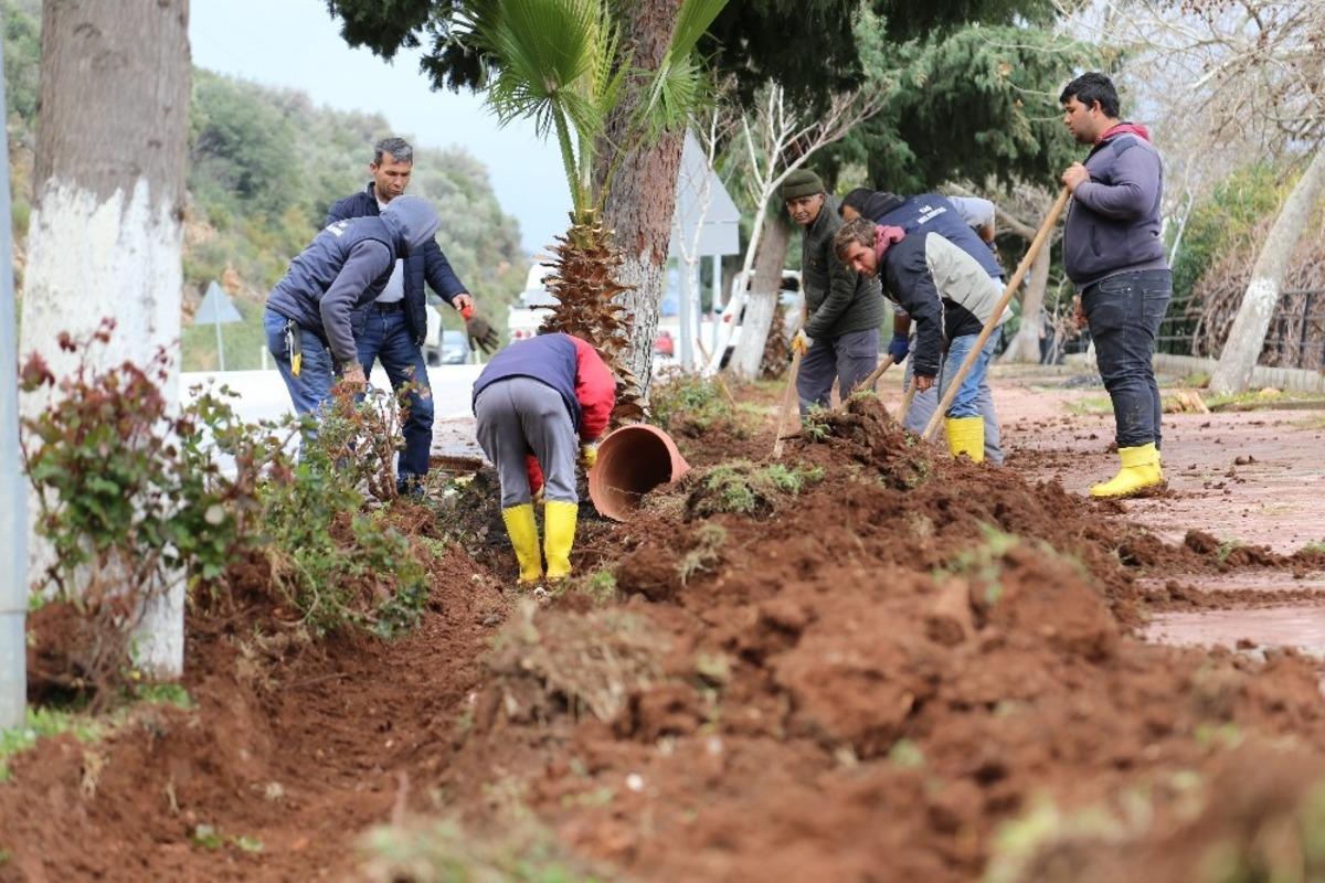 Kaş Belediyesinden peyzaj &ccedil;alışması