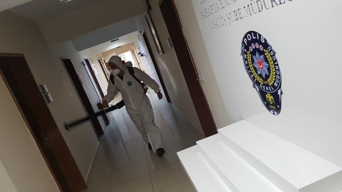 İl Emniyet M&uuml;d&uuml;rl&uuml;ğ&uuml; binaları dezenfekte edildi