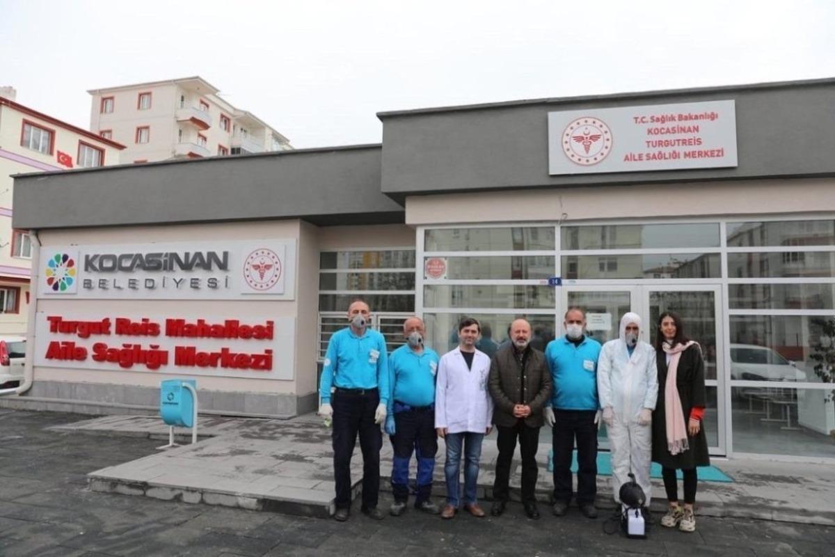 Kocasinan&rsquo;da vatandaşların ortak kullanım alanları dezenfekte ediliyor