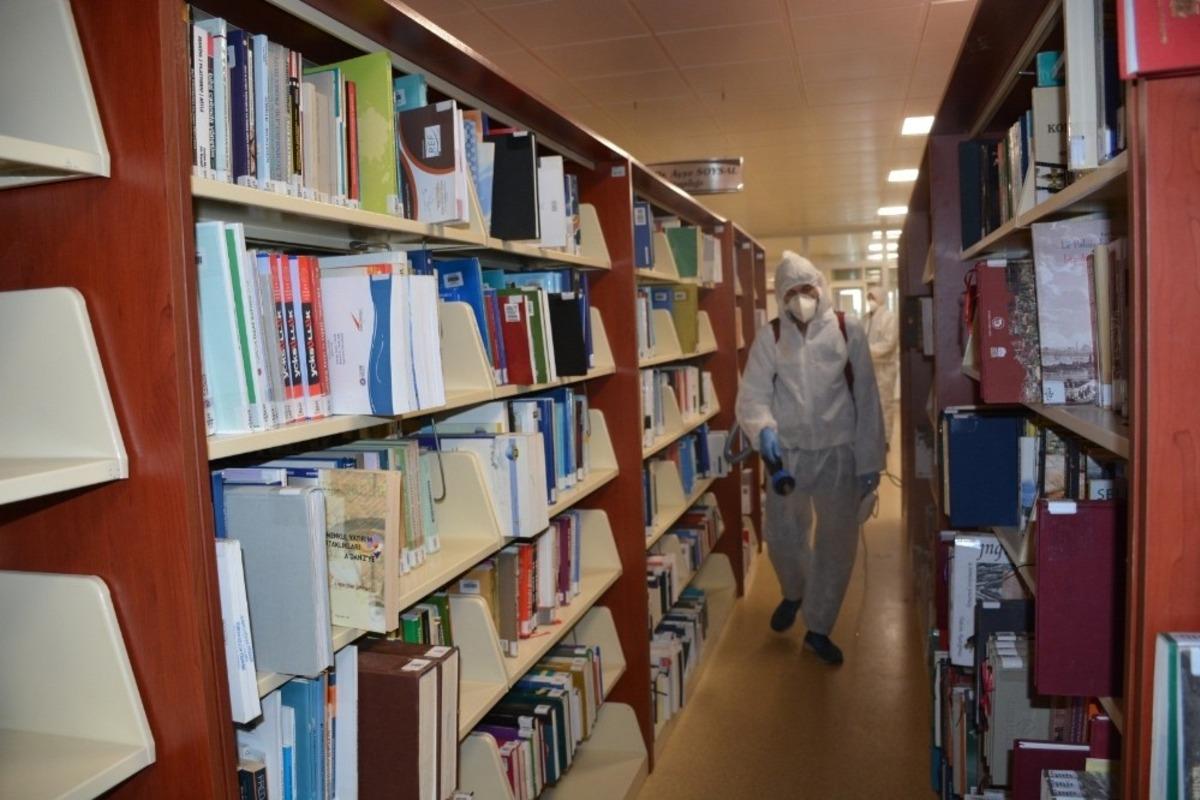 &Ouml;ğrenciler tatile gitti, &Uuml;niversite dezenfekte edildi