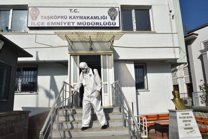 Taşköprü Belediyesi, dezenfekte çalışmalarını sürdürüyor G2