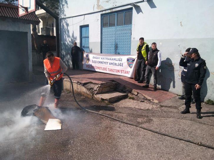 Daday’da İlçe Emniyet Amirliğinde yangın tatbikatı yapıldı G4