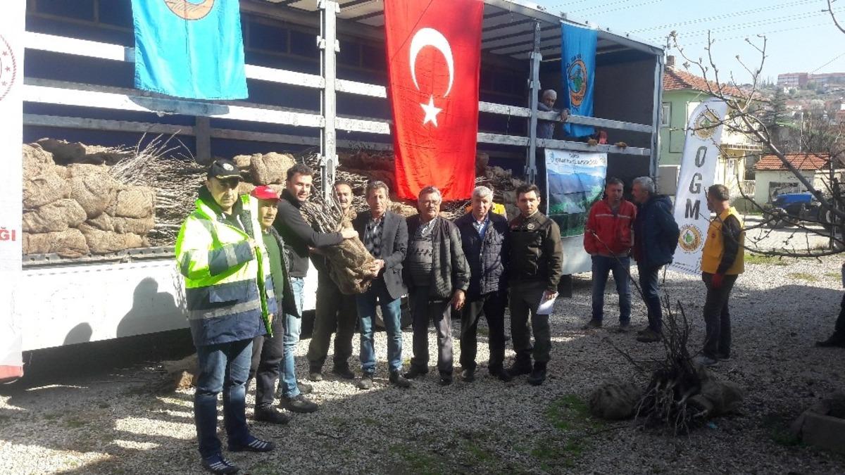 Bilecik&rsquo;te 12 k&ouml;ye 13 bin fidan dağıtıldı
