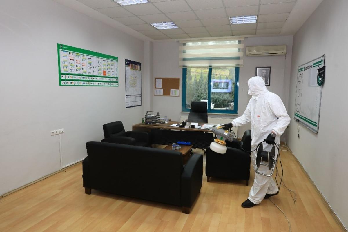 Denizlispor tesisleri dezenfekte edildi