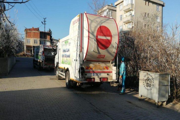 Korona virüsüne karşı çöp konteynerleri de dezenfekte ediliyor G3