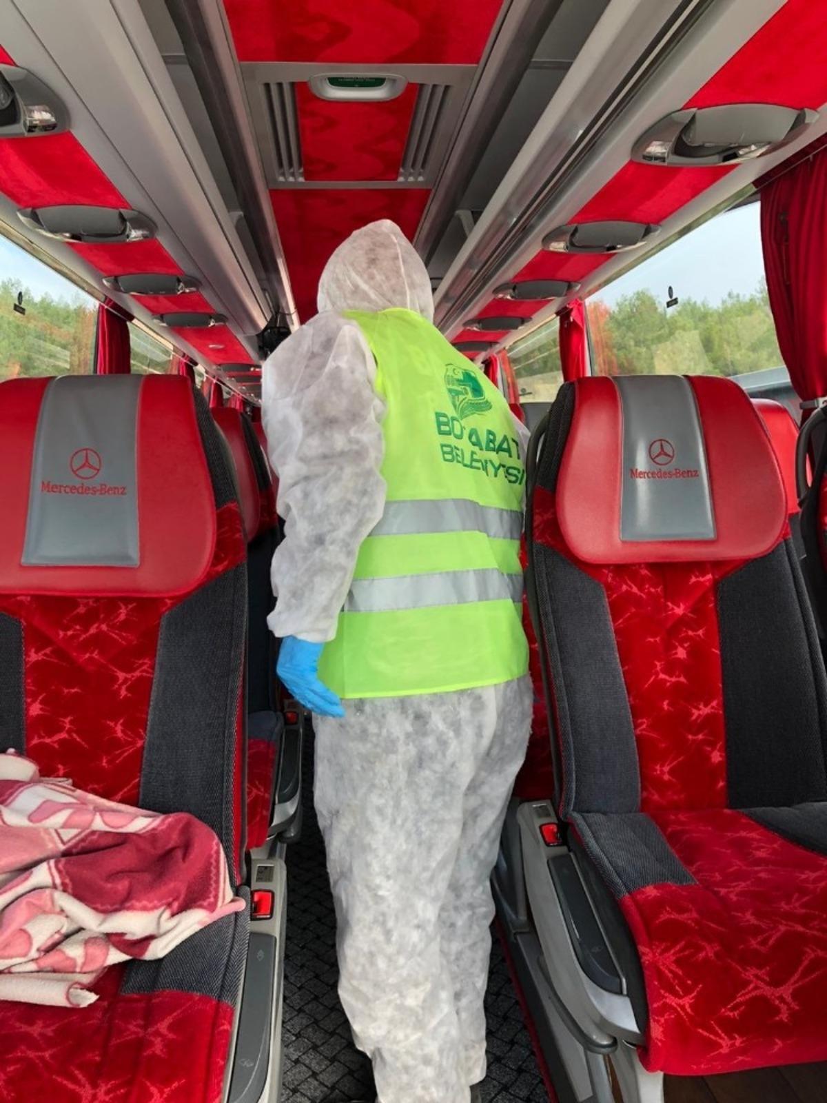 Boyabat Otogarı dezenfekte edildi