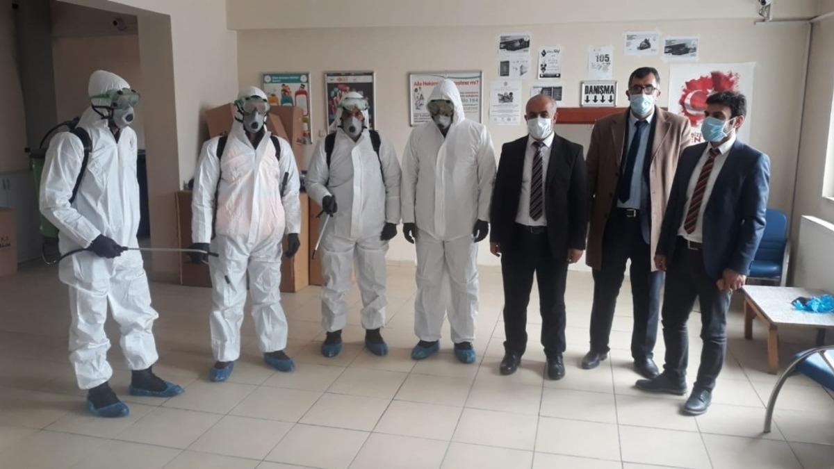 &Ccedil;aldıran Belediyesinden dezenfekte &ccedil;alışması