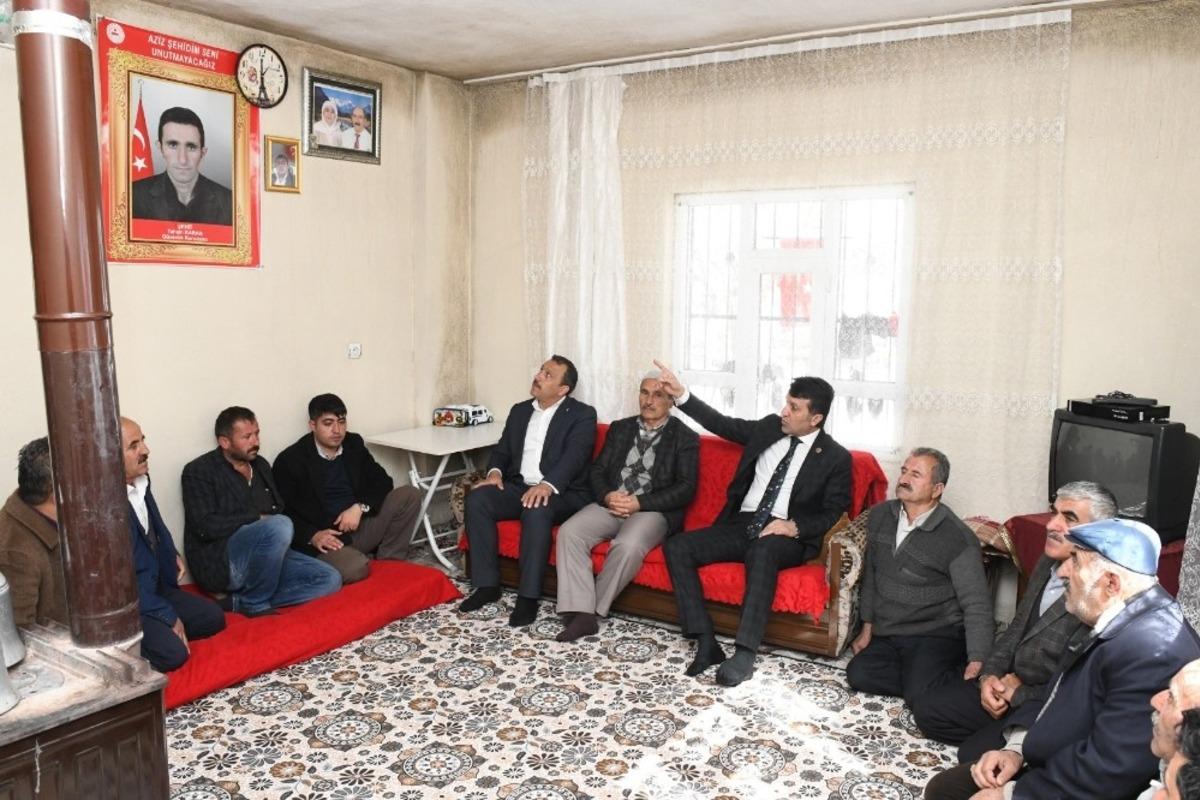 Başkan Şeylan&rsquo;dan şehit aileleri ve yaralılara ziyaret