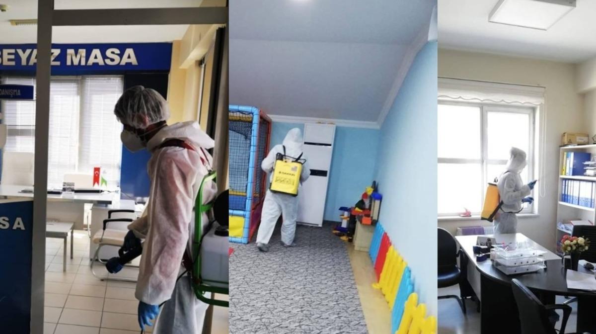 Kaynaşlı&rsquo;da her yer dezenfekte ediliyor