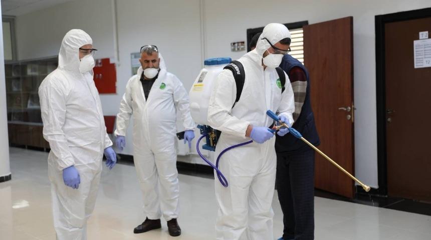 Korona vir&uuml;s dezenfekte &ccedil;alışmaları başladı