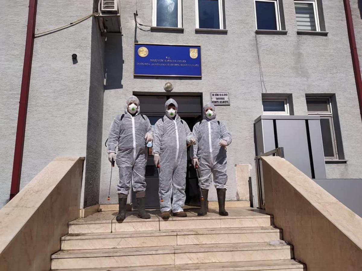Dodurga da dezenfekte &ccedil;alışmaları tamamlandı