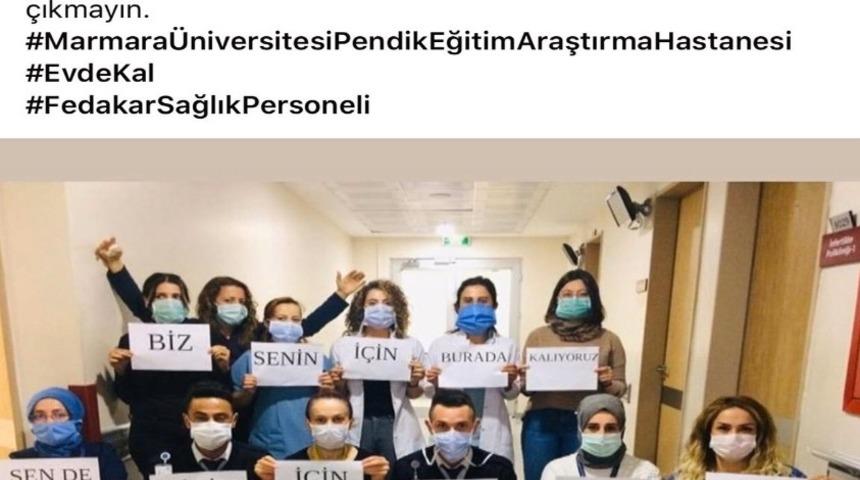Sağlık &ccedil;alışanlarından vatandaşlara evinizden &ccedil;ıkmayın uyarısı
