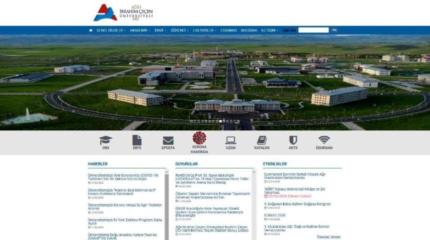 Aİ&Ccedil;&Uuml;&rsquo;de Koronavir&uuml;s (COVID-19) İle İlgili Web Sayfası Oluşturuldu