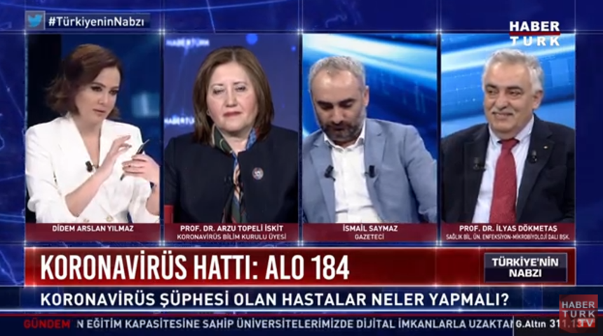 Didem Arslan, canlı yayında koronavirüs hattı ALO 184'ü aradı