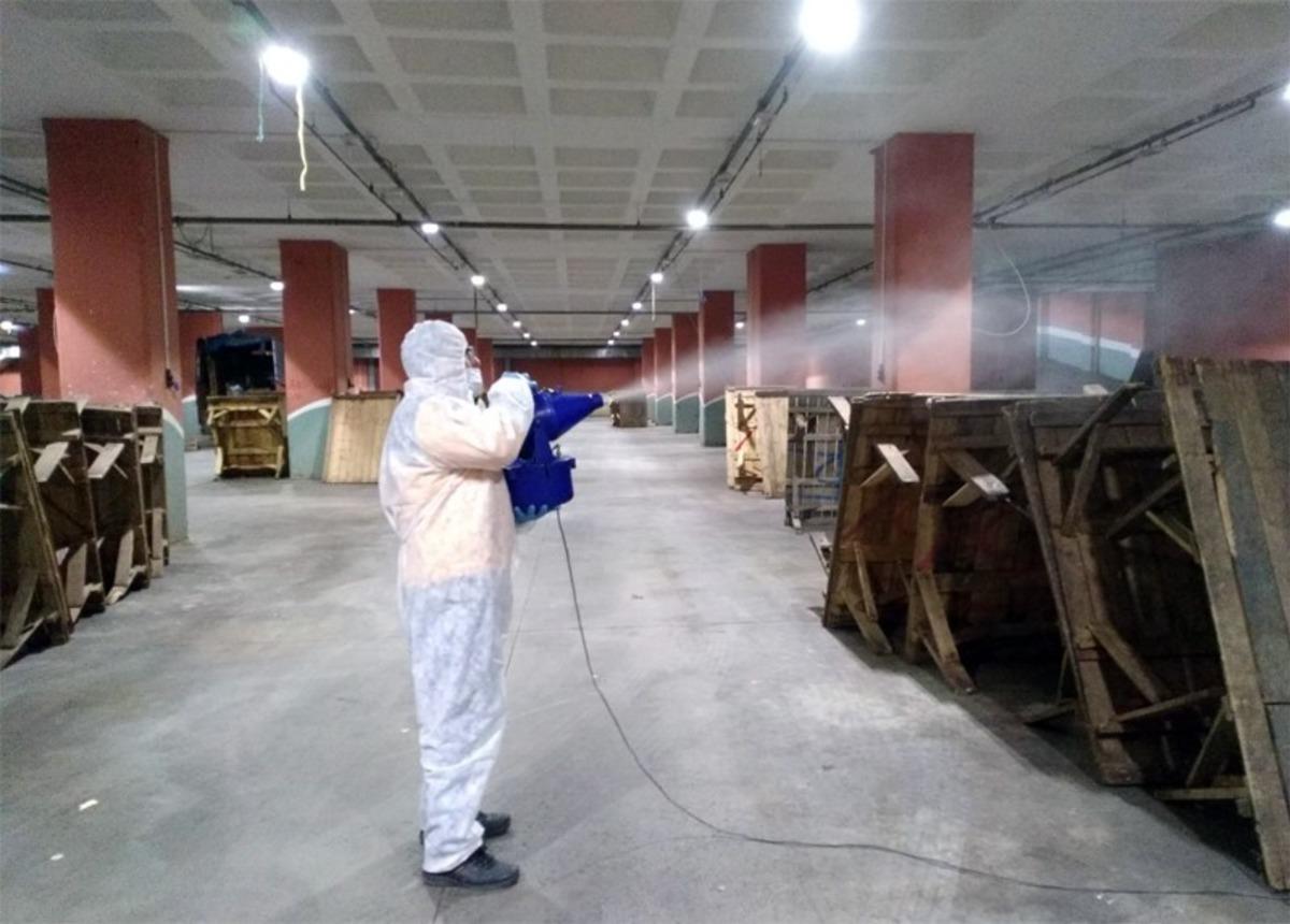 Barampaşa&rsquo;da &lsquo;korona&rsquo; dezenfeksiyonu