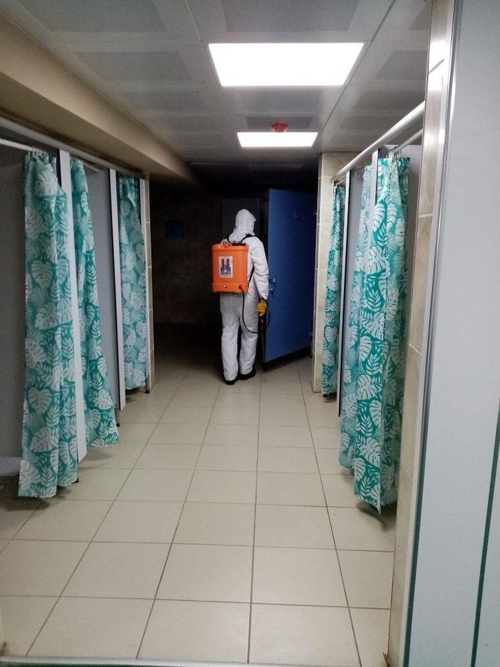 Büyükşehir, stadı dezenfekte etti G5