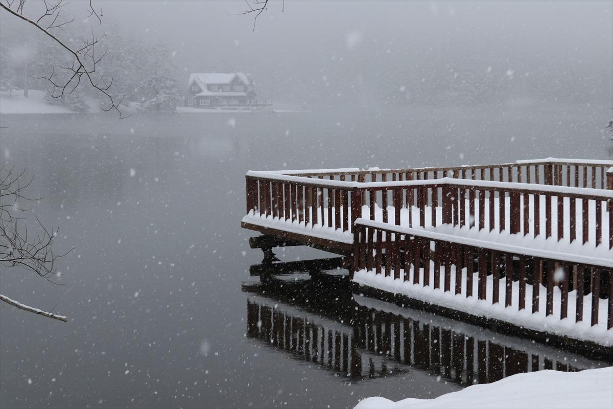 G&ouml;lc&uuml;k Tabiat Parkı beyaza b&uuml;r&uuml;nd&uuml;