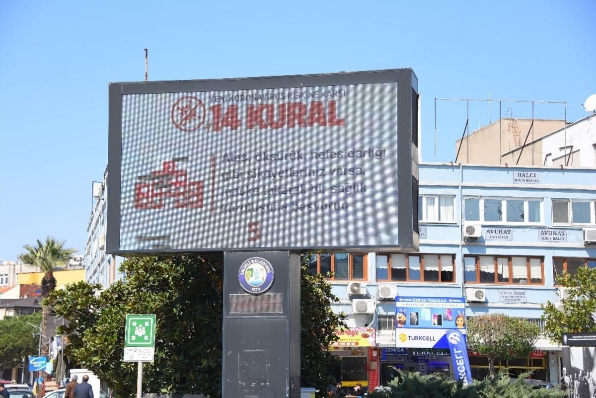 Salihli Belediyesi korona vir&uuml;se karşı halkı bilgilendiriyor