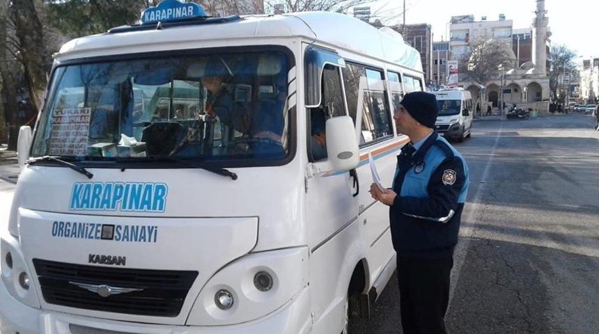Belediye, şehir i&ccedil;i minib&uuml;slerini denetledi
