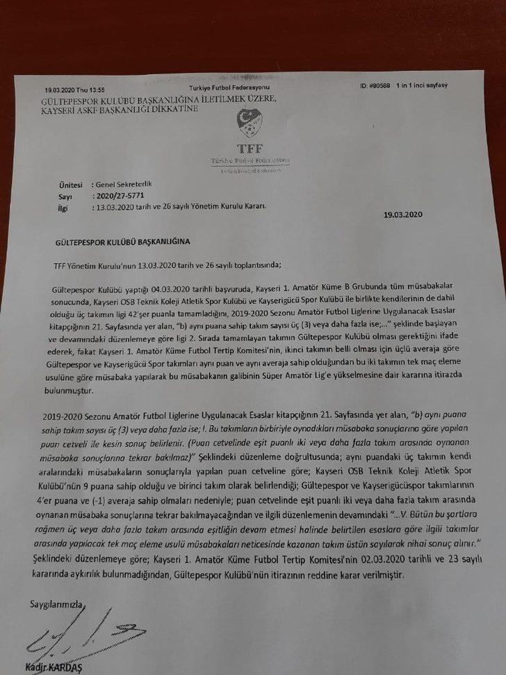 TFF Yönetim Kurulu Kayseri’de yaşanan durum ile ilgili ’Baraj maçı’ kararı verdi G3