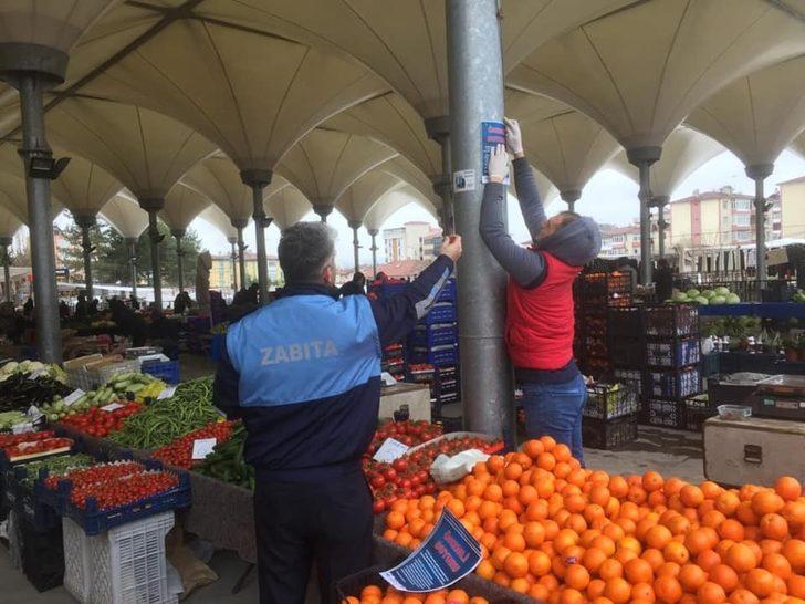 Pazar esnafına korona virüs anlatıldı G2