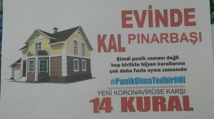 Uzunluoğlu&rsquo;ndan Pınarbaşılılara &lsquo;Evde kal&rsquo; &ccedil;ağrısı