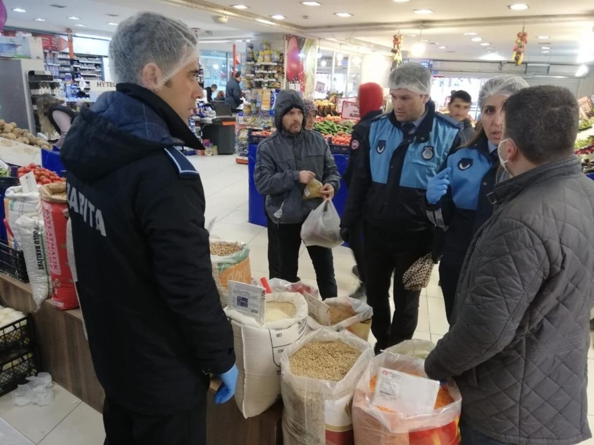 Zabıta M&uuml;d&uuml;rl&uuml;ğ&uuml;nden market ve lokantalarda korona vir&uuml;s denetimleri