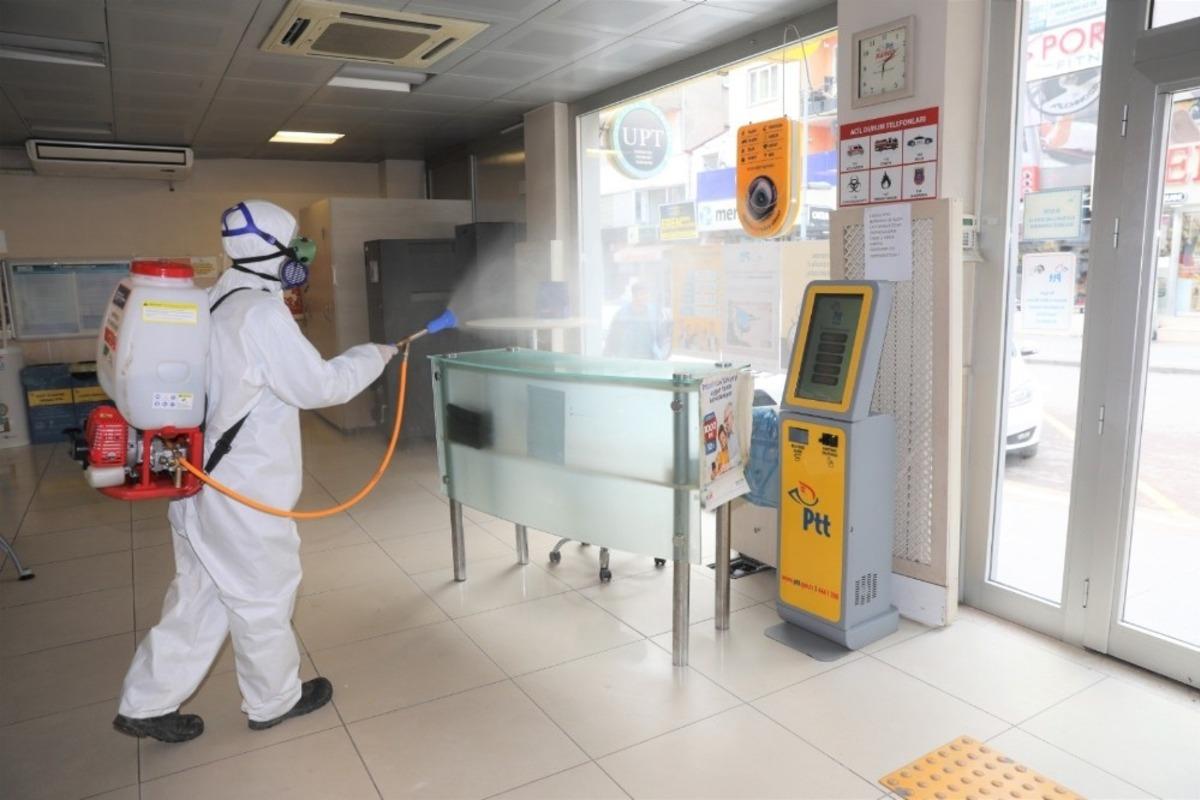 K&ouml;rfez&rsquo;de dezenfekte &ccedil;alışmaları aralıksız s&uuml;r&uuml;yor