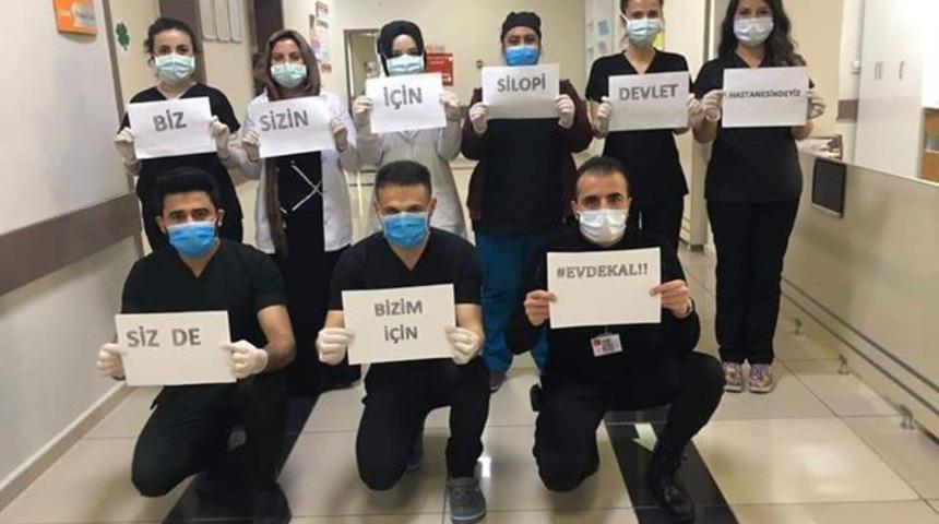 Silopi&rsquo;de hastane personelinden &rsquo;evde kalın&rsquo; &ccedil;ağrısı